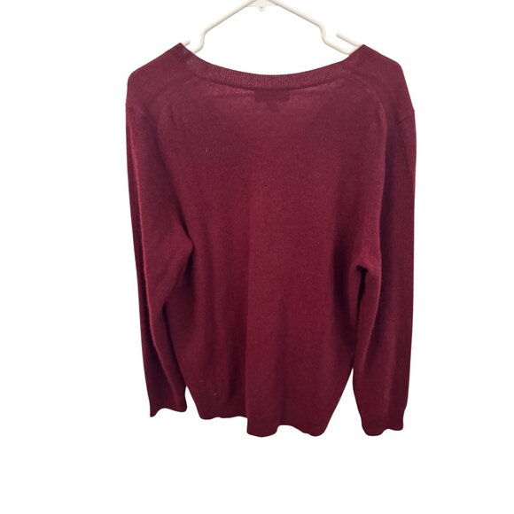Cashmere sweater cranberry color size xl - Picture 3 of 3